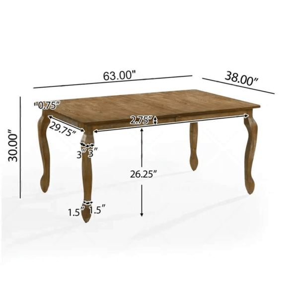 Wood and cane 6-person dining table set with upholstered chairs in light wood finish Aestheticcraft