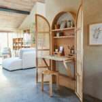 Foldable Desk Cabinet Hideaway | mango Wood & Cane