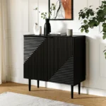 Tall Accent Cabinet with 2-Door Storage | MDF & Mango Wood