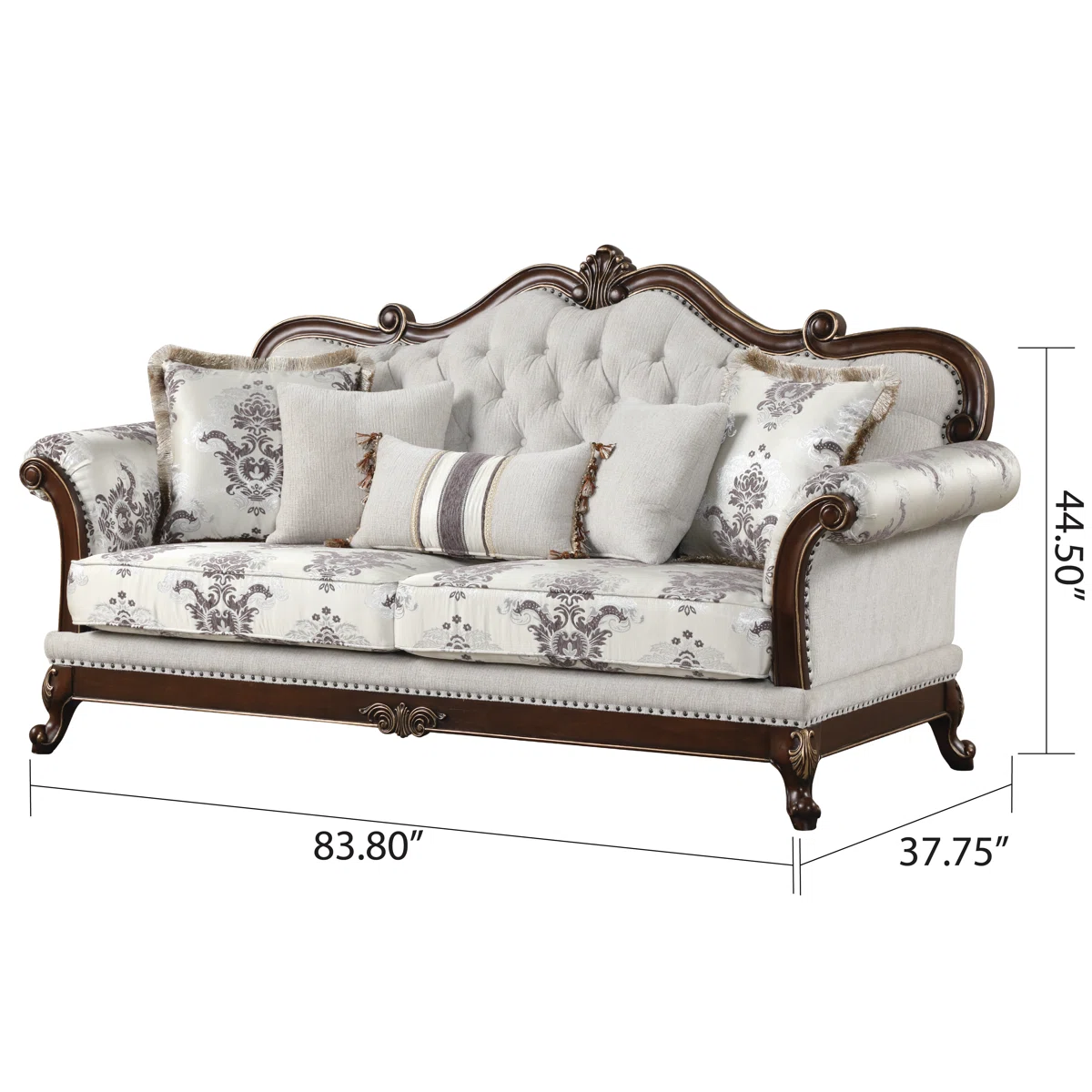 Aesthetic craft Luxurious carved 3+2+2 sofa set with wood detailing and decorative cushions. Aesthetic craft Luxurious carved 3+2+2 sofa set with wood detailing and decorative cushions.