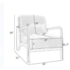 Aesthetic craft Century Accent Chair with matching pillow – modern design in four color options.