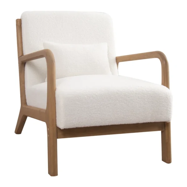 Aesthetic craft Century Accent Chair with matching pillow – modern design in four color options.