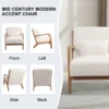 Aesthetic craft Century Accent Chair with matching pillow – modern design in four color options.