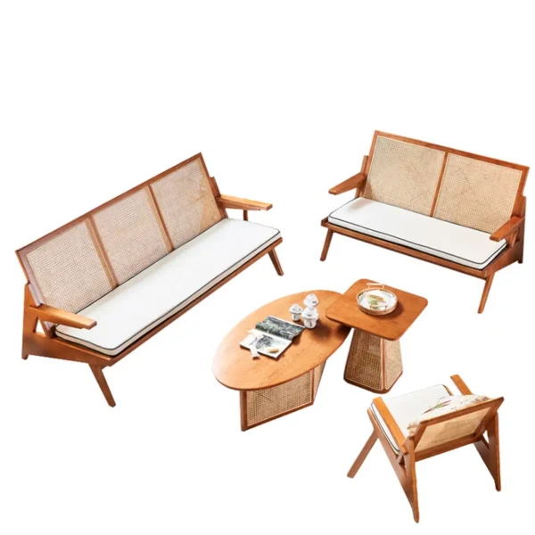 rattan-solid-wood-office-lounge-sofa-set Aesthetic craft