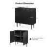 Aesthetic craft Tall 2-door accent cabinet in mango wood and MDF with elevated legs, available in black, grey, and white.