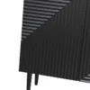 Aesthetic craft Tall 2-door accent cabinet in mango wood and MDF with elevated legs, available in black, grey, and white.