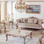 Luxury Carved Sofa Set – Platinum Color