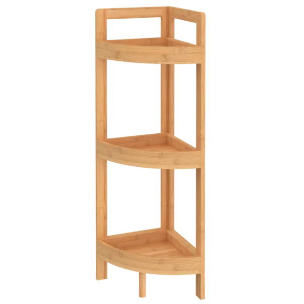 3-tier corner shelf with space-saving design for bathroom or kitchen storage Aesthetic craft