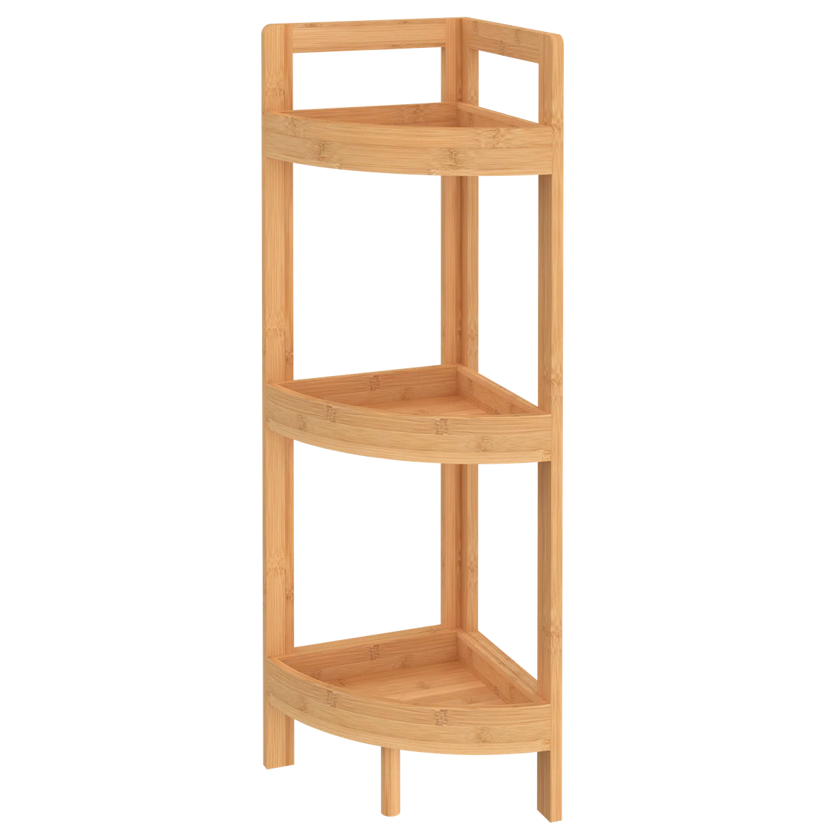 3-tier corner shelf with space-saving design for bathroom or kitchen storage Aesthetic craft