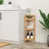3-tier corner shelf with space-saving design for bathroom or kitchen storage Aesthetic craft