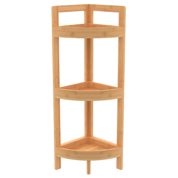 3-tier corner shelf with space-saving design for bathroom or kitchen storage Aesthetic craft