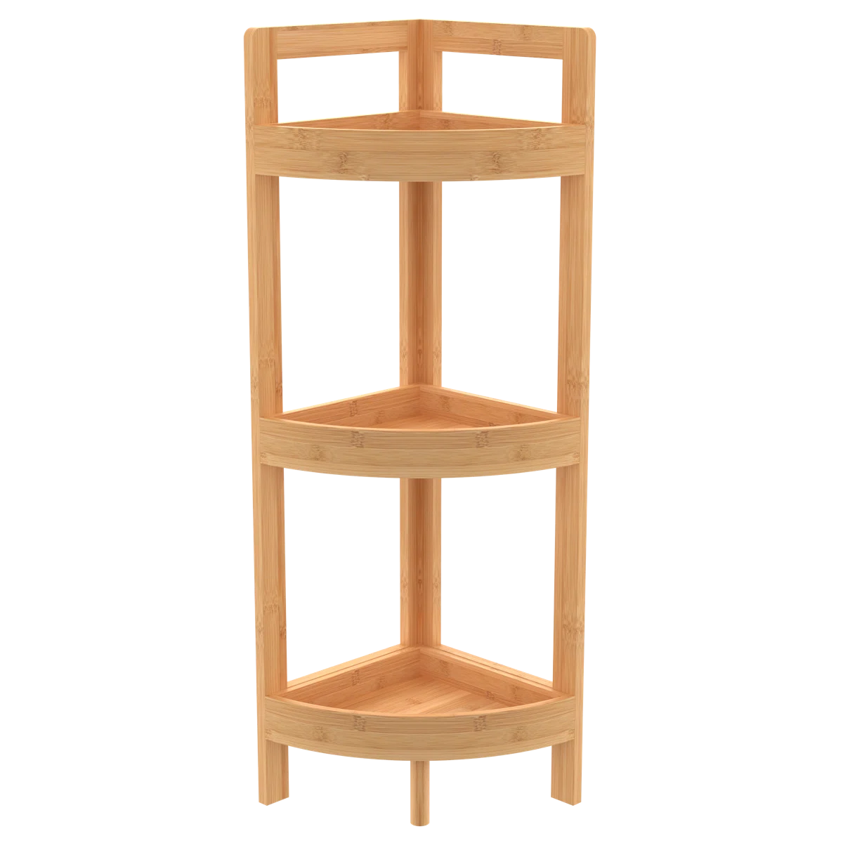 3-tier corner shelf with space-saving design for bathroom or kitchen storage Aesthetic craft