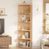 corner shelf bookcase with wall hooks for safe, stable storage Aesthetic craft