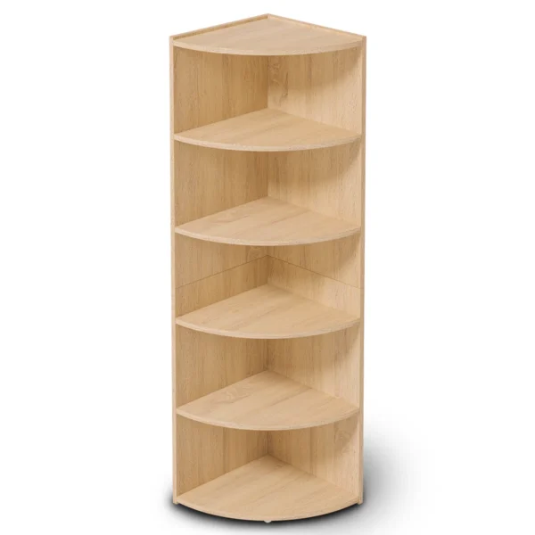 corner shelf bookcase with wall hooks for safe, stable storage Aesthetic craft