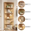 corner shelf bookcase with wall hooks for safe, stable storage Aesthetic craft