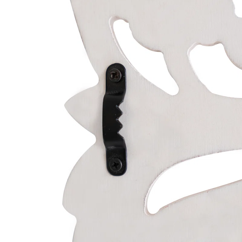 Handmade antique white wooden wall panel decor with floral carvings, 48 by 18 inches Aesthetic craft