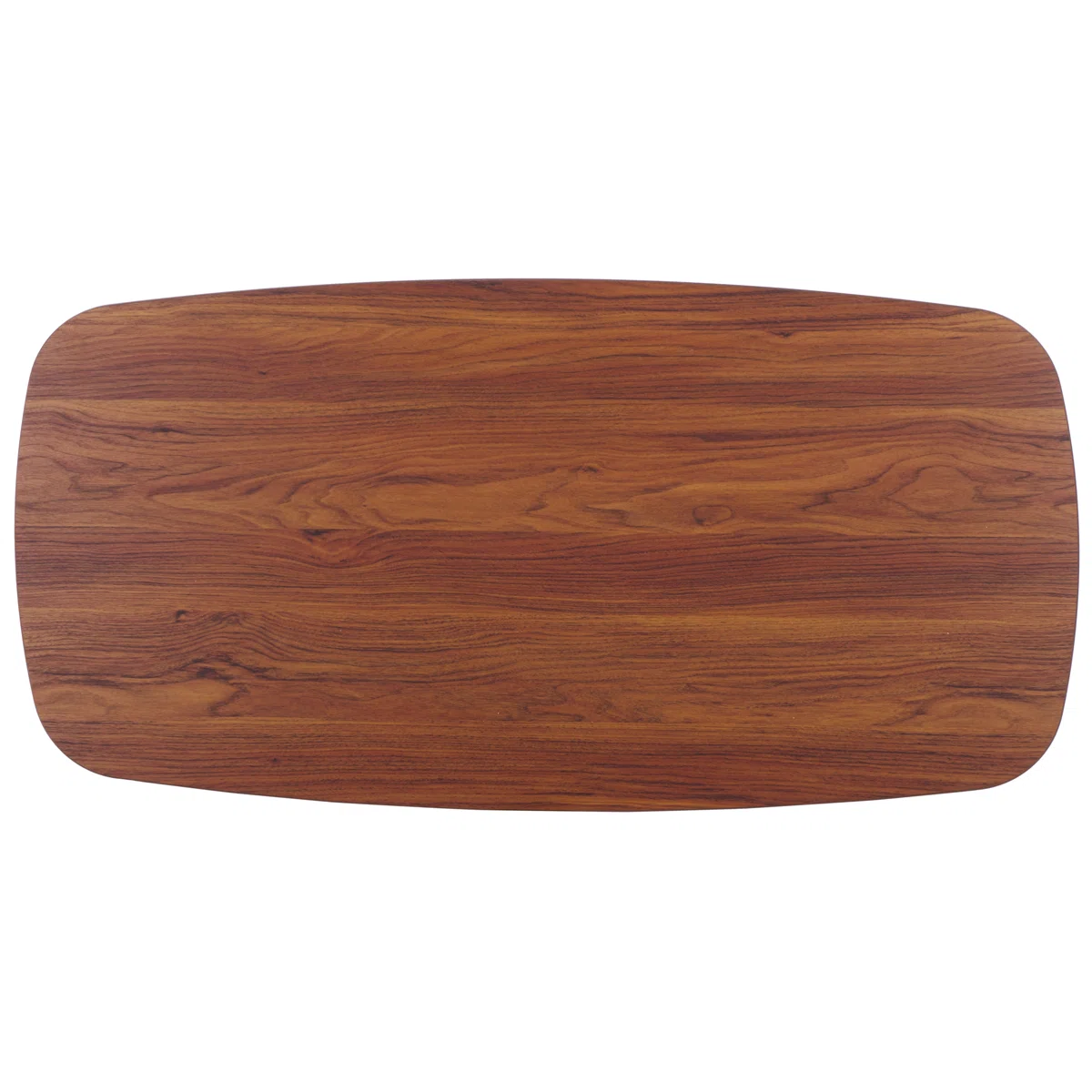 Mid-century mango wood coffee table in walnut finish with open shelf and tapered legs Aesthetic craft