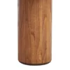 Round coffee table with cylindrical legs, 36 inch, natural finish Aesthetic craft