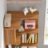 corner bookcase with right-angle design for living room and office storage Aesthetic craft