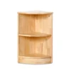 wooden corner shelf with rounded edges for safe storage of books and toys Aesthetic craft