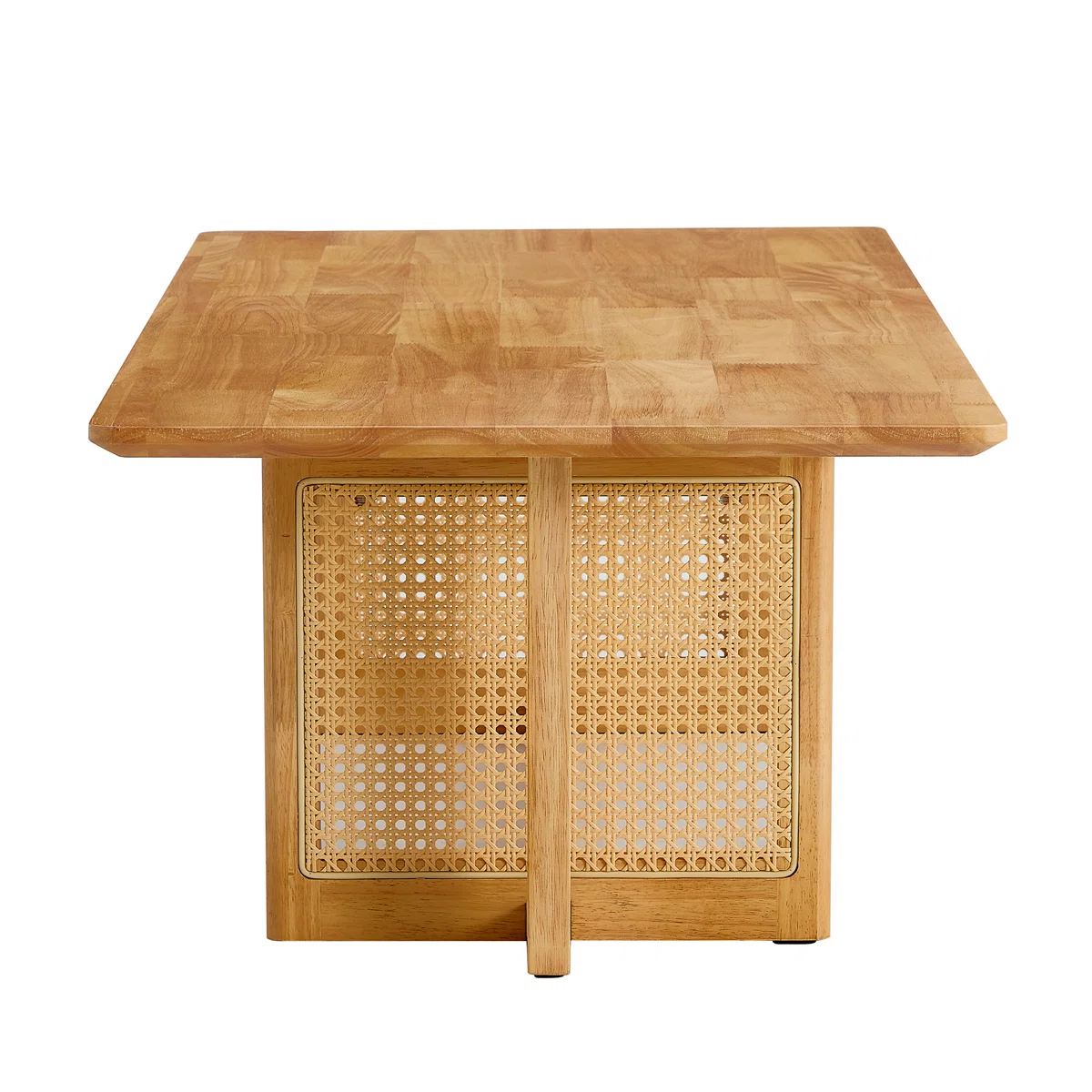 Rattan rectangle coffee table natural and brown Aesthetic craft