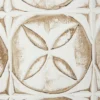 White carved wooden wall art set of 2 with geometric design, 16x48 inches each Aesthetic craft