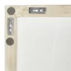 White carved wooden wall art set of 2 with geometric design, 16x48 inches each Aesthetic craft