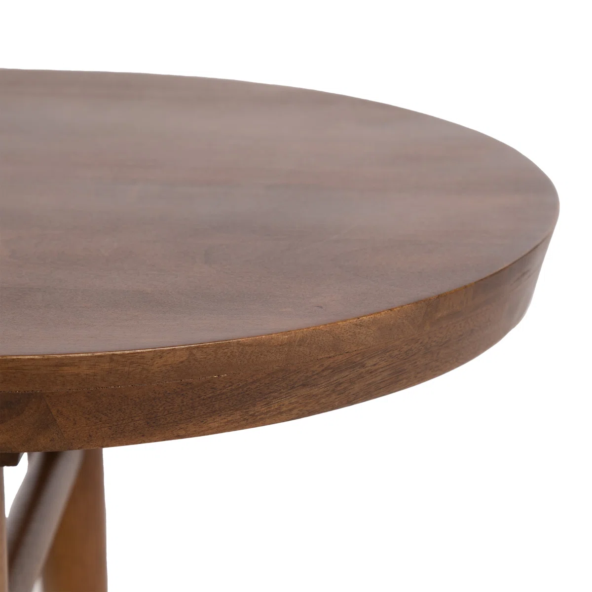 Oval coffee table with tapered legs – natural and brown Aesthetic craft