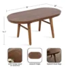 Oval coffee table with tapered legs – natural and brown Aesthetic craft