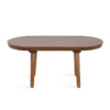 Oval coffee table with tapered legs – natural and brown Aesthetic craft
