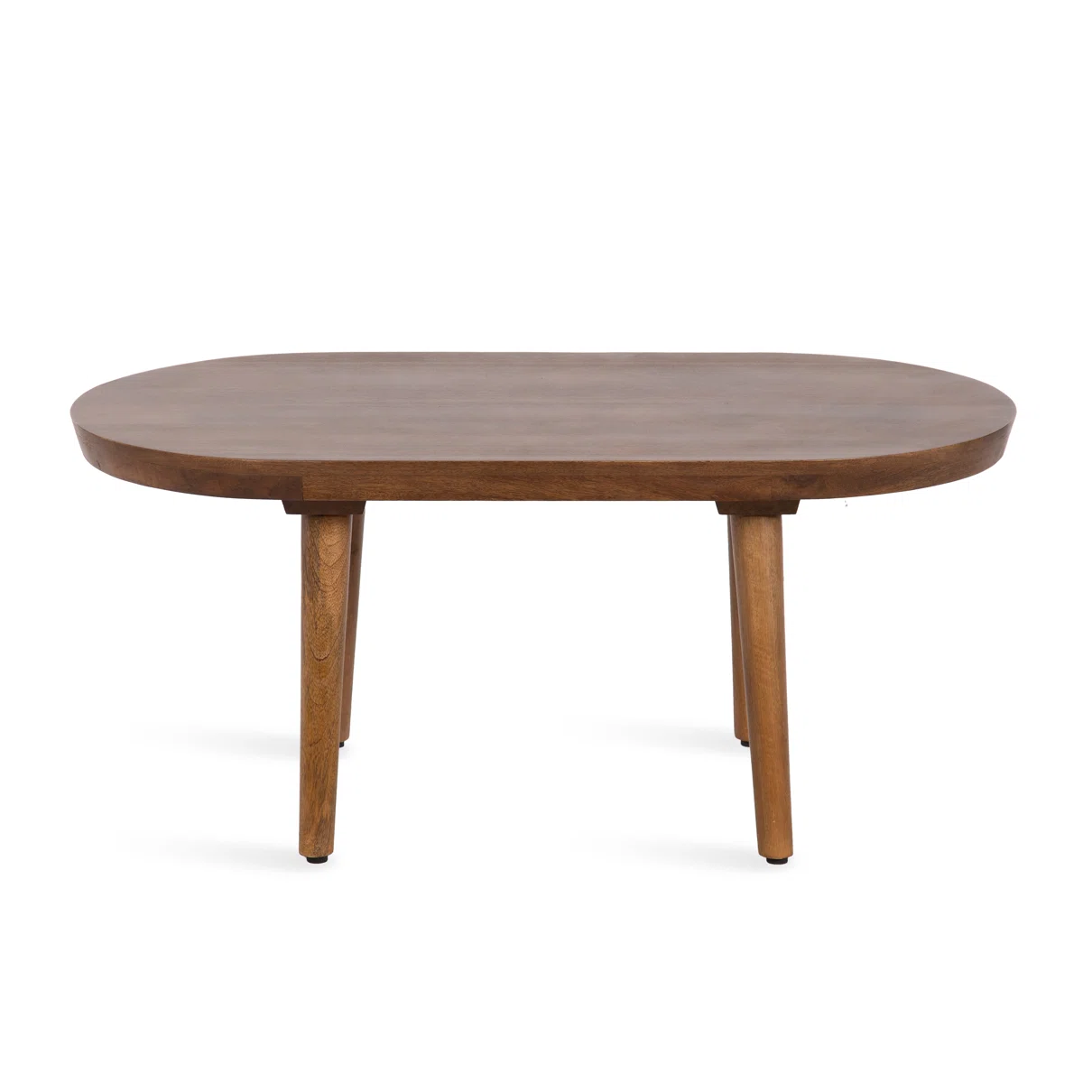 Oval coffee table with tapered legs – natural and brown Aesthetic craft