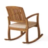 Outdoor rocking chairs with cushions set of 2 on patio Aesthetic craft