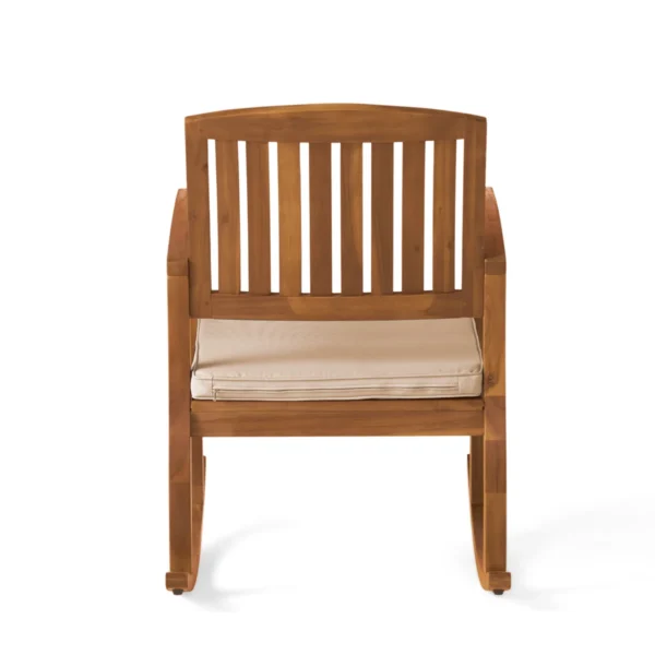 Outdoor rocking chairs with cushions set of 2 on patio Aesthetic craft