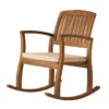 Outdoor rocking chairs with cushions set of 2 on patio Aesthetic craft