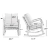 Modern rocking chair with wide soft arms, wooden frame, and removable cushion Aesthtetic craft