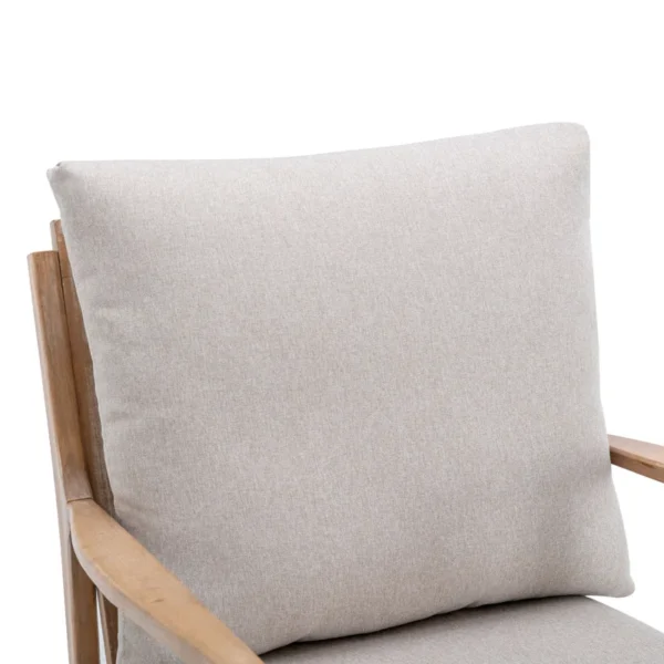 Modern rocking chair with wide soft arms, wooden frame, and removable cushion Aesthtetic craft