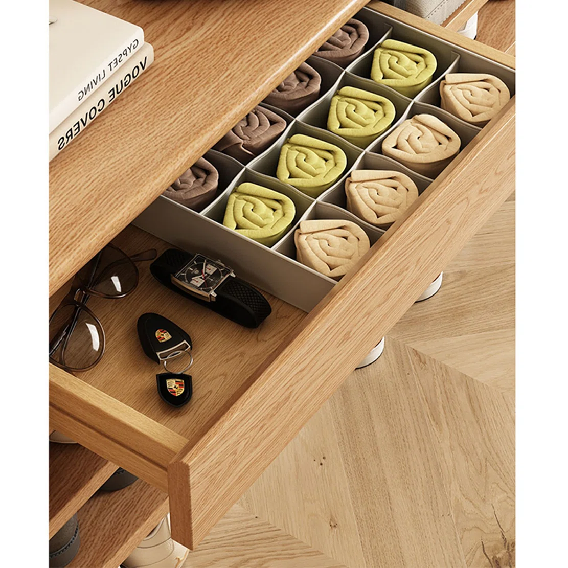 Mango Wood Shoe Storage Cabinet with Cushion Seat and Drawer – Entryway Organizer Bench Aesthetic craft