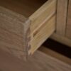 chest of drawers in natural brown finish with 5 spacious drawers