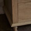 chest of drawers in natural brown finish with 5 spacious drawers