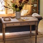Antique Writing Desk – Wooden Study Table with Drawer