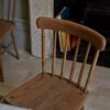Windsor chair in pine wood, natural brown finish
