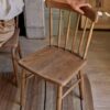 Windsor chair in pine wood, natural brown finish