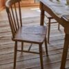 Windsor chair in pine wood, natural brown finish