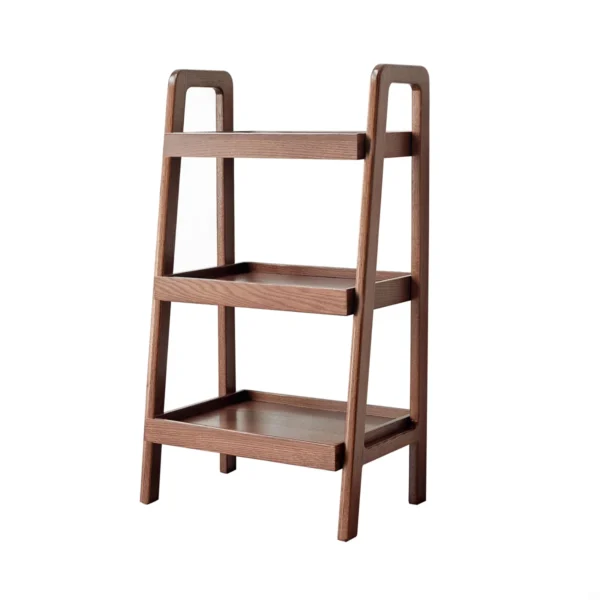3-Tier Wooden Storage Rack in Dark Brown Finish with Open Design