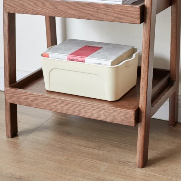 3-Tier Wooden Storage Rack in Dark Brown Finish with Open Design