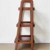 3-Tier Wooden Storage Rack in Dark Brown Finish with Open Design