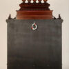 Large carved puja temple with double drawers, handcrafted teak wood & marble mandir in brown finish with LED light and detailed carvings