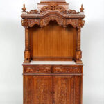 Large Wooden Temple with Drawers – Pooja Mandir