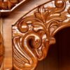Large pooja mandir with drawers, designer hand-carved wooden temple for home