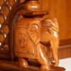 Large pooja mandir with drawers, designer hand-carved wooden temple for home